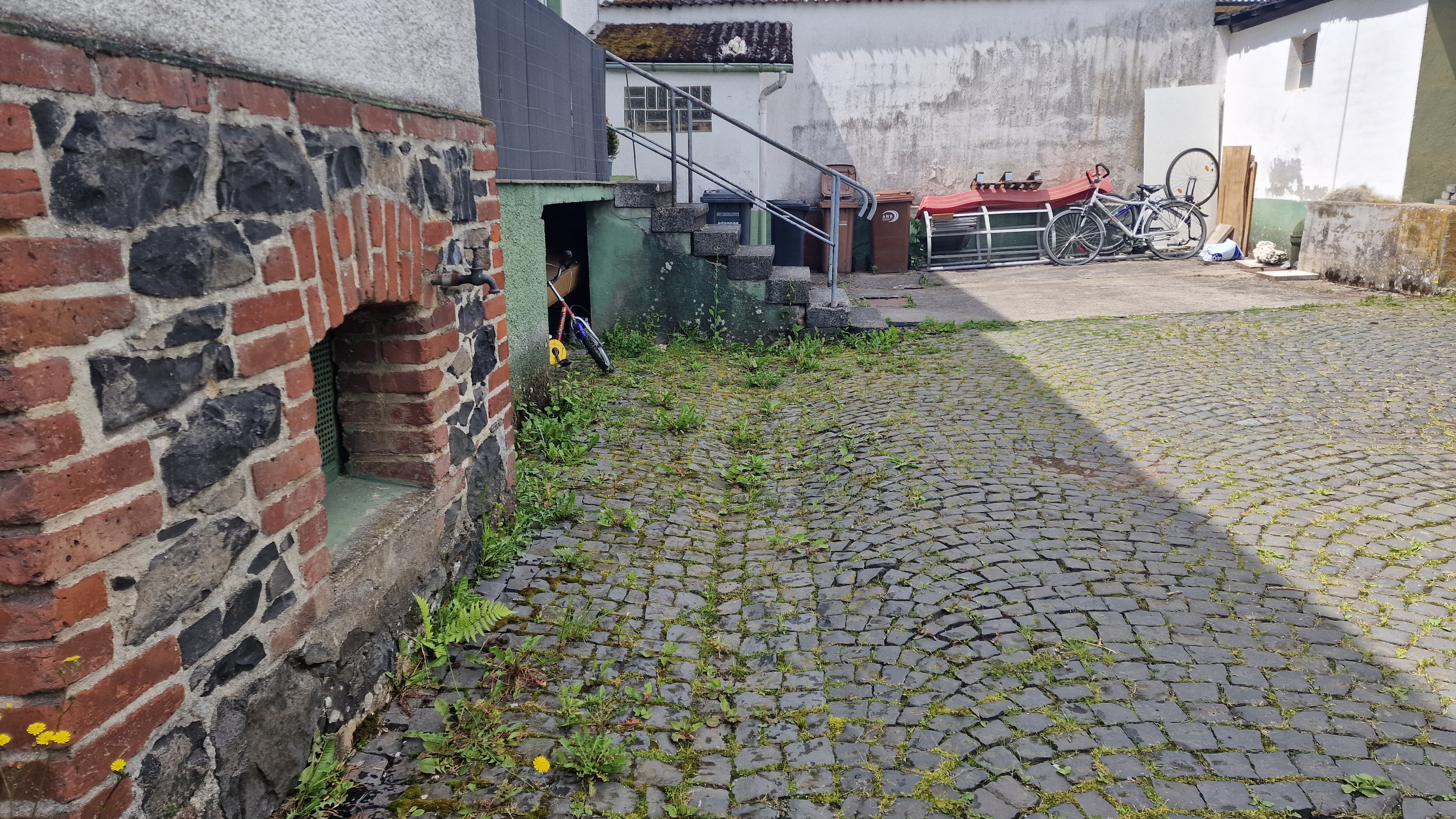 Vorher – Zustand vor der Unkrautentfernung